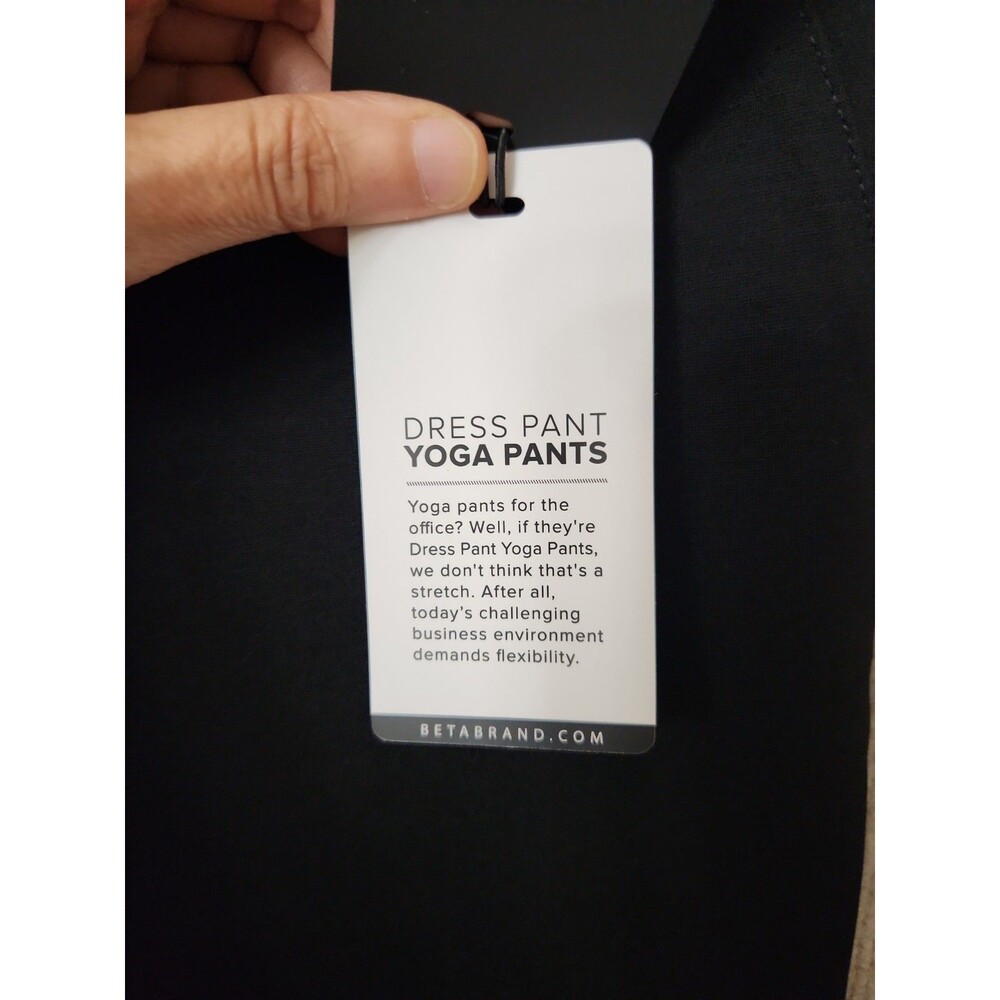 Betabrand Dress Yoga Pants Womens M Black Straight Leg Pull On Stretch NEW - Picture 5 of 10